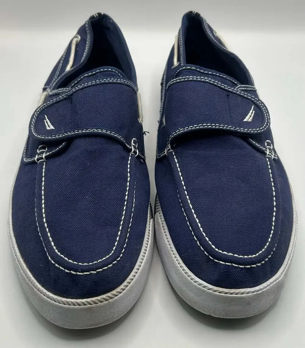 Nautica NM250N Men's Navy Canvas Slip-On Boat Shoes